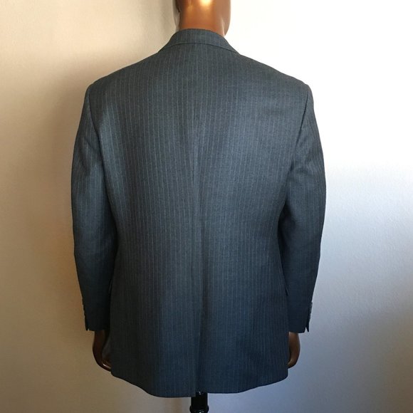 BANCROFT NEW YORK Charcoal Grey Wool Pinstripe Suit  40S - Picture 5 of 15